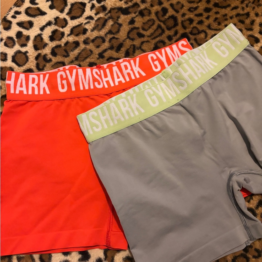 Gymshark Orange and Gray Shorts